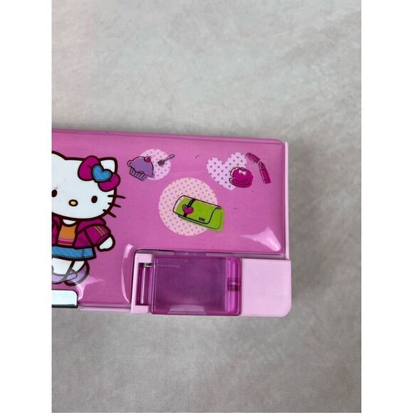 Vintage Y2K Hello Kitty Pencil Case Trinket Box Hidden Compartments Puffy Push B - Picture 4 of 10